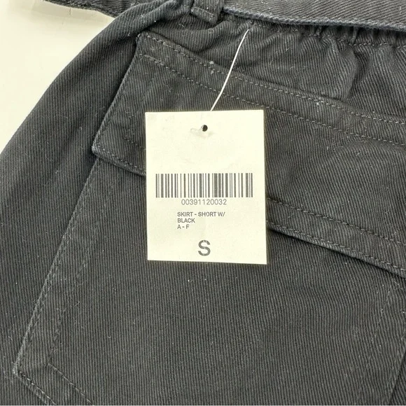 NEW Forever 21 Black Denim Snap Button Down Mini Skirt Resort Collection Small - Picture 5 of 5